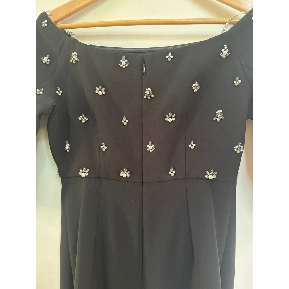 Sachin & Babi NWT Fatima Off-The-Shoulder Midi Dress Size 2 Embellished Classic - Picture 5 of 9